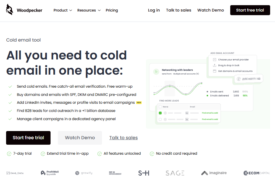 Snov.io vs waalaxy? pick Woodpecker for better customer support, excellent response rates, solid email addresses verification and other aspects