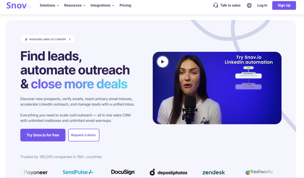 Snovio main website official
