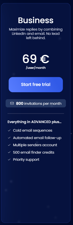 waalaxy pricing business plan