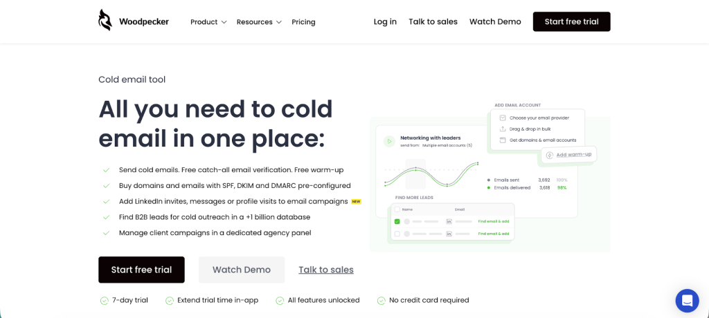 Woodpecker: Salesblink's alternative.