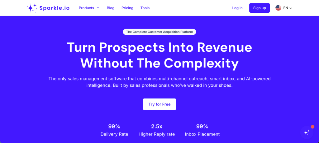 Sparkle.io - a sales outreach and engagement platform.