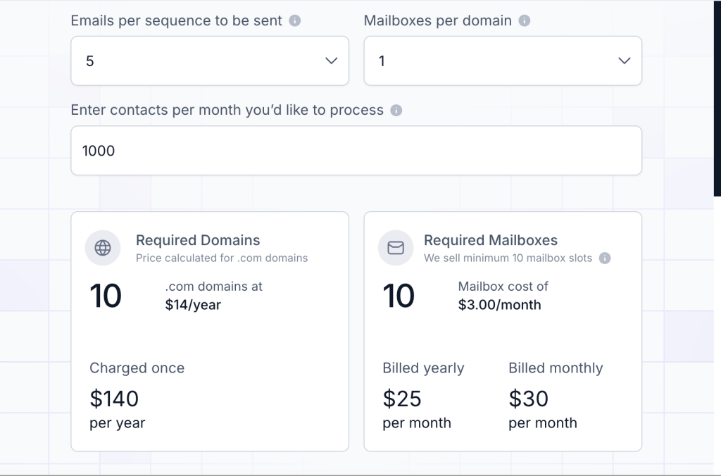Mailforge's calculator.