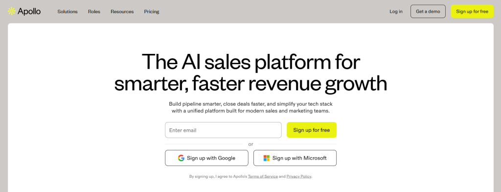 Apollo.io: all‑in‑one platform with huge database, seamless integration, multichannel prospecting options