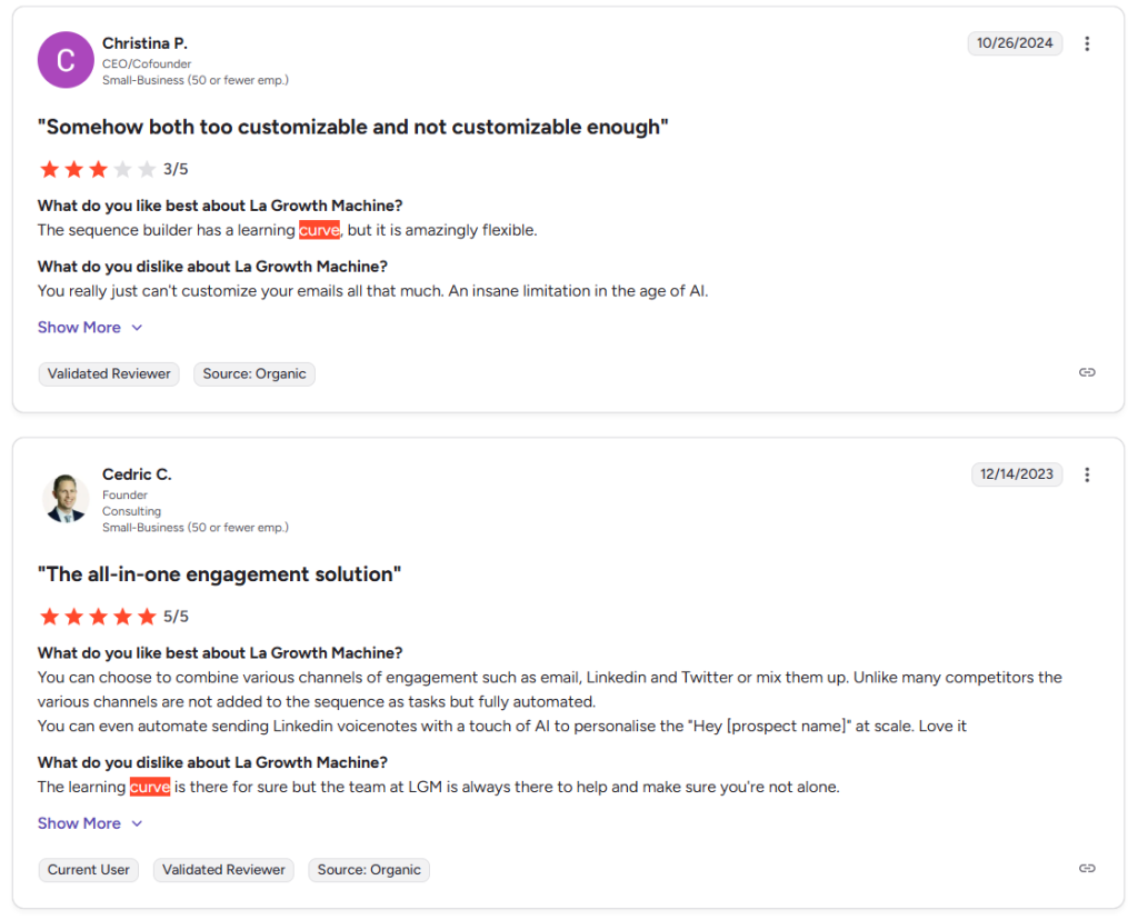 La Growth Machine alternatives reviews.