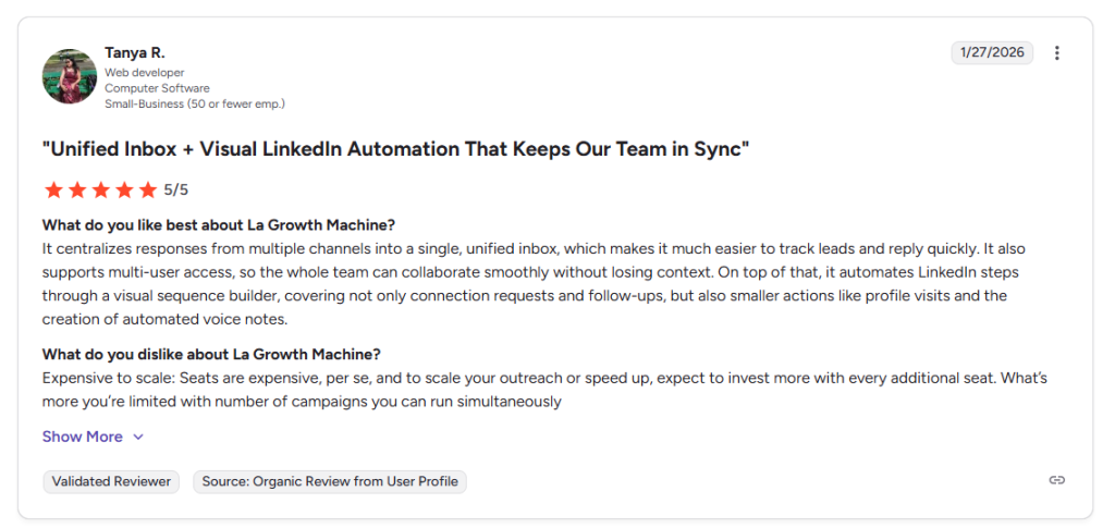 La Growth Machine reviews.