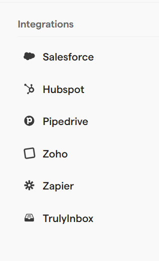 saleshandy - integrations and multi‑channel outreach