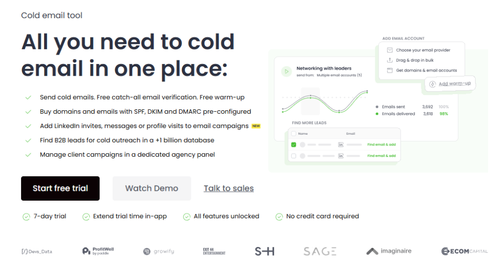 mailwarm alternatives - woodpecker.