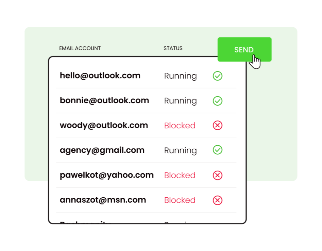 Email list verification feature in action