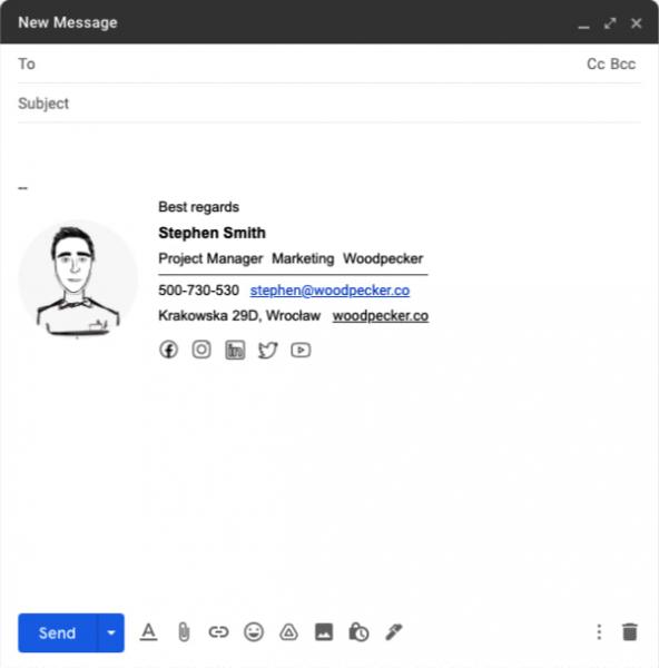 How to add a signature from Woodpecker Email Signatures in Gmail