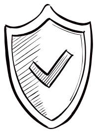 A shield with a check mark