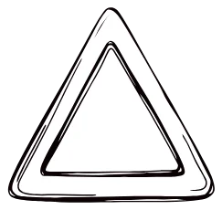 A warning triangle with an exclamation mark
