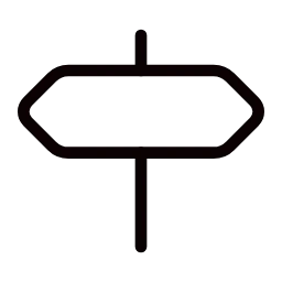 A signpost with two arms